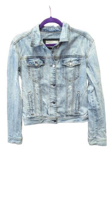 Embroidered Back Denim Jacket SZ: SM