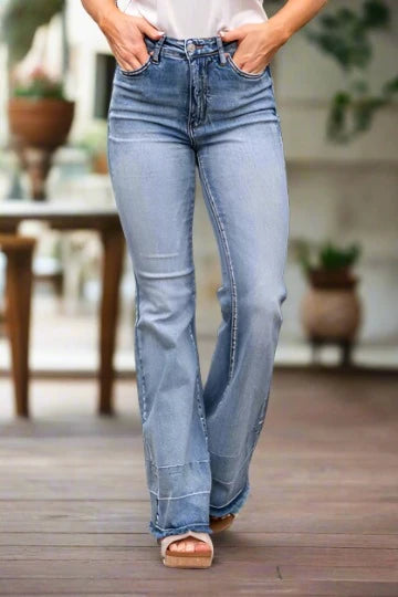 Judy Blue High Waste Tummy Control Flare - Blue Moon Vintage Mercantile