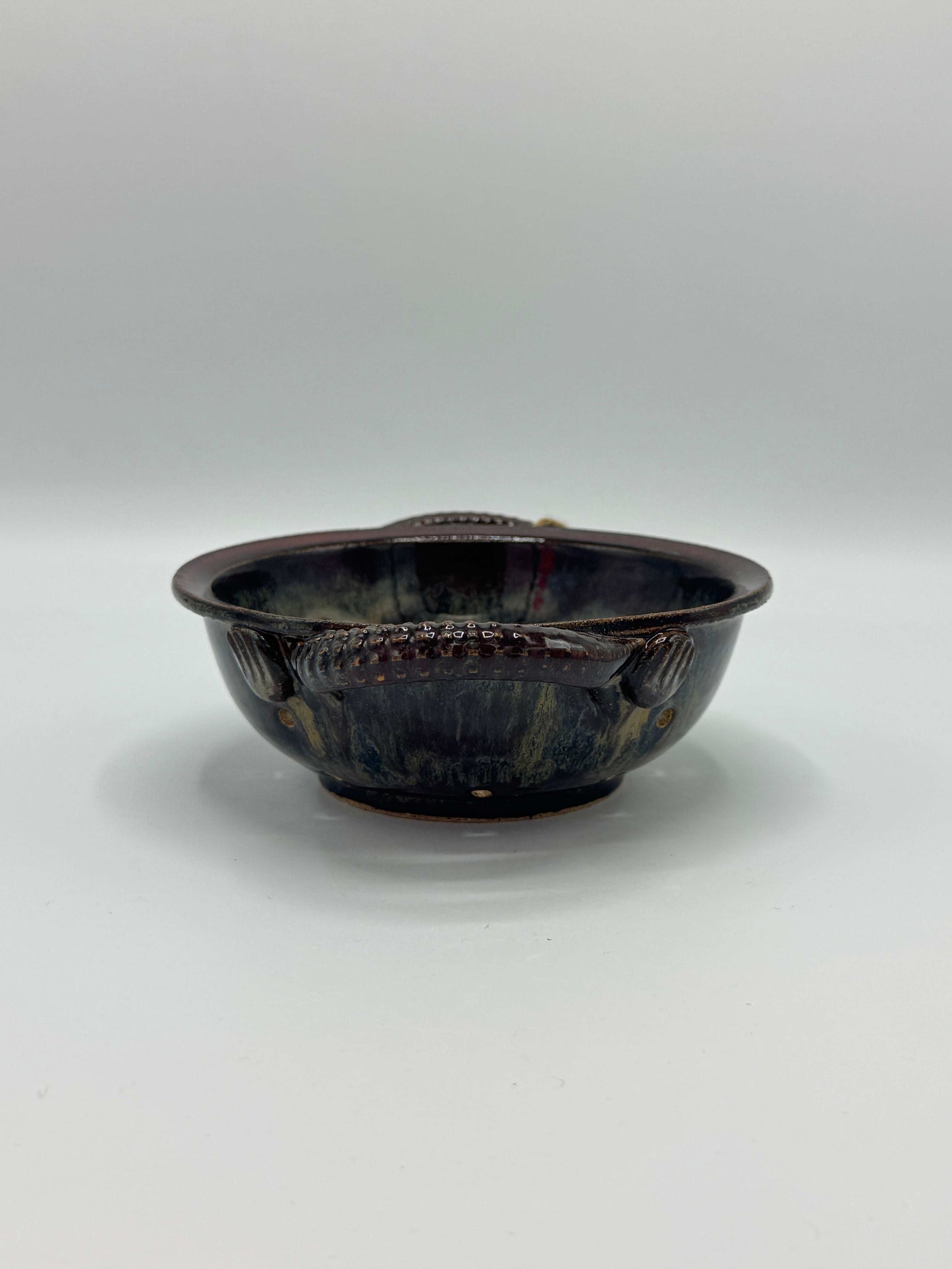 Ancient Plum Artisan Colander – Handmade by Adeovart (6")