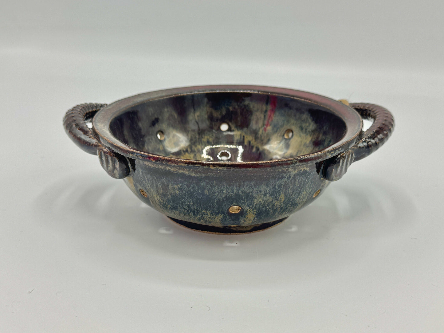 Ancient Plum Artisan Colander – Handmade by Adeovart (6")