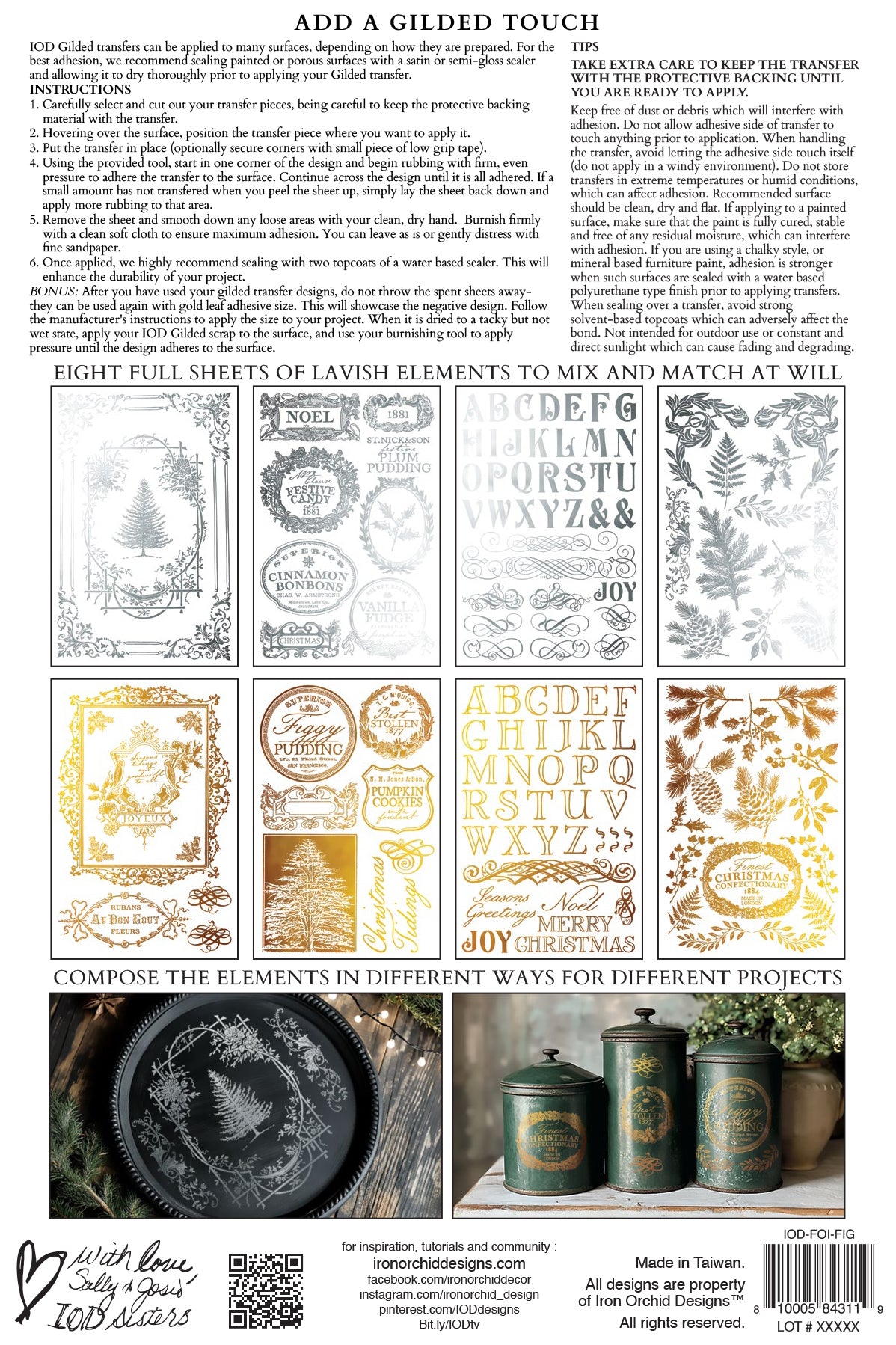 IOD Figgy & Flourish Gilded (Foil) Transfer