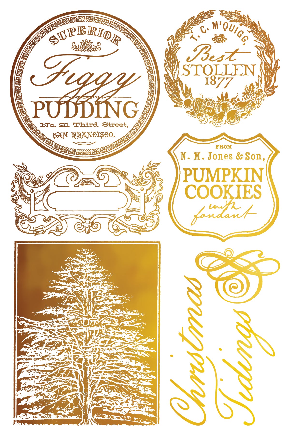 IOD Figgy & Flourish Gilded (Foil) Transfer