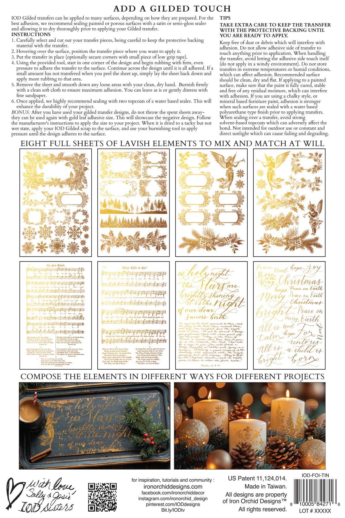 IOD Tinsel Gilded Transfer - Blue Moon Vintage Mercantile