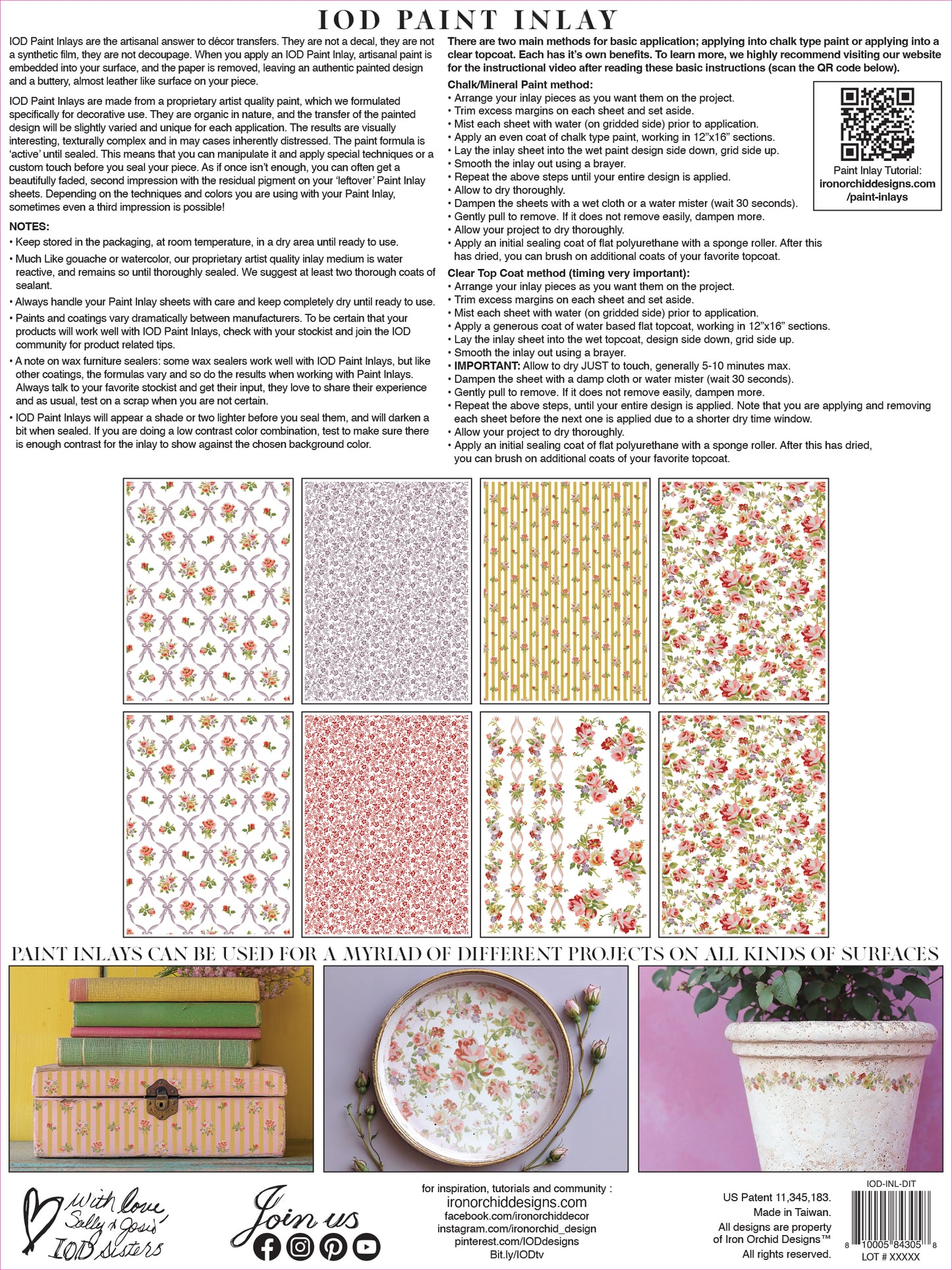 IOD Ditsy Bloom Paint Inlay