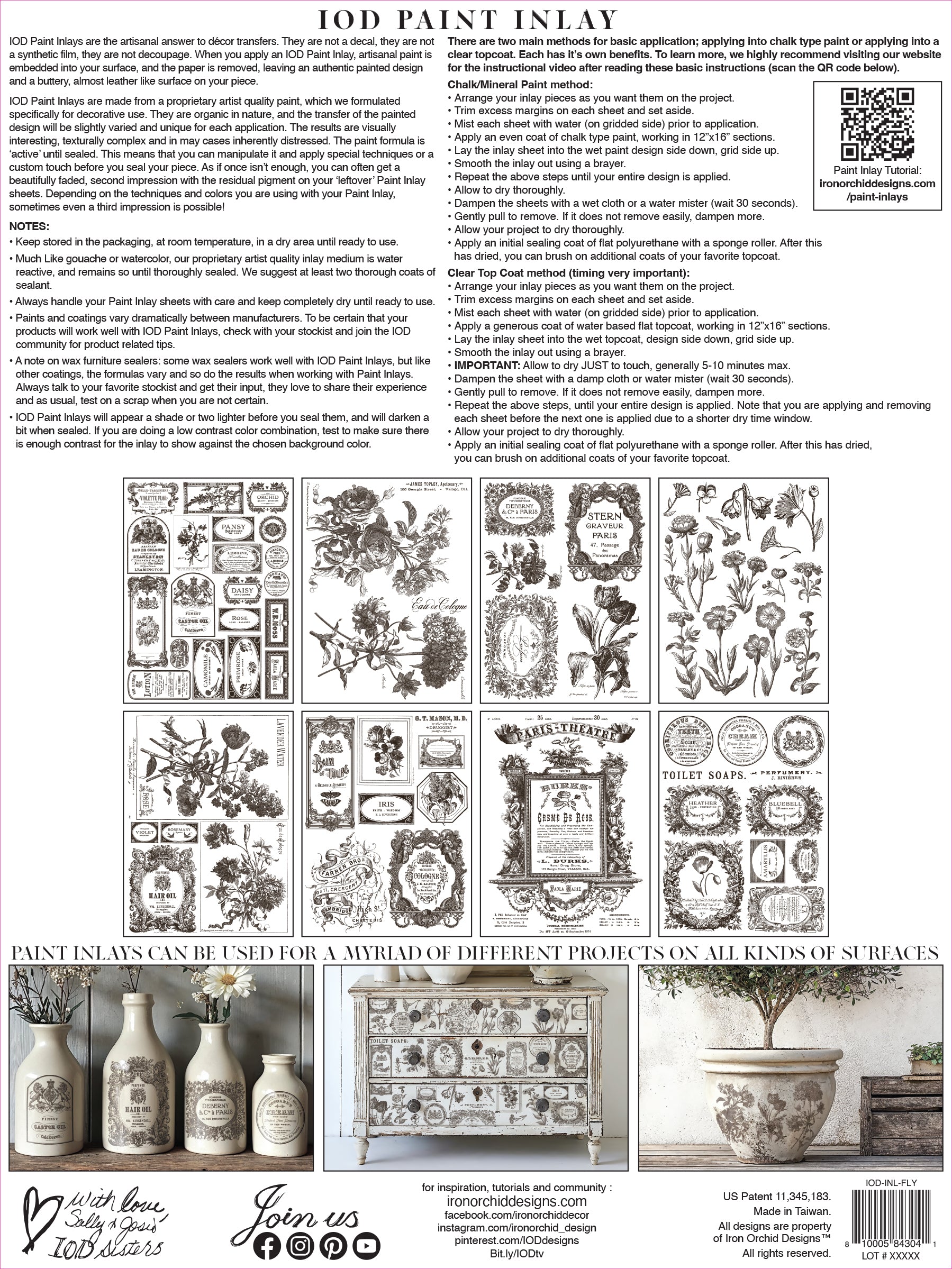IOD Floriography Paint Inlay