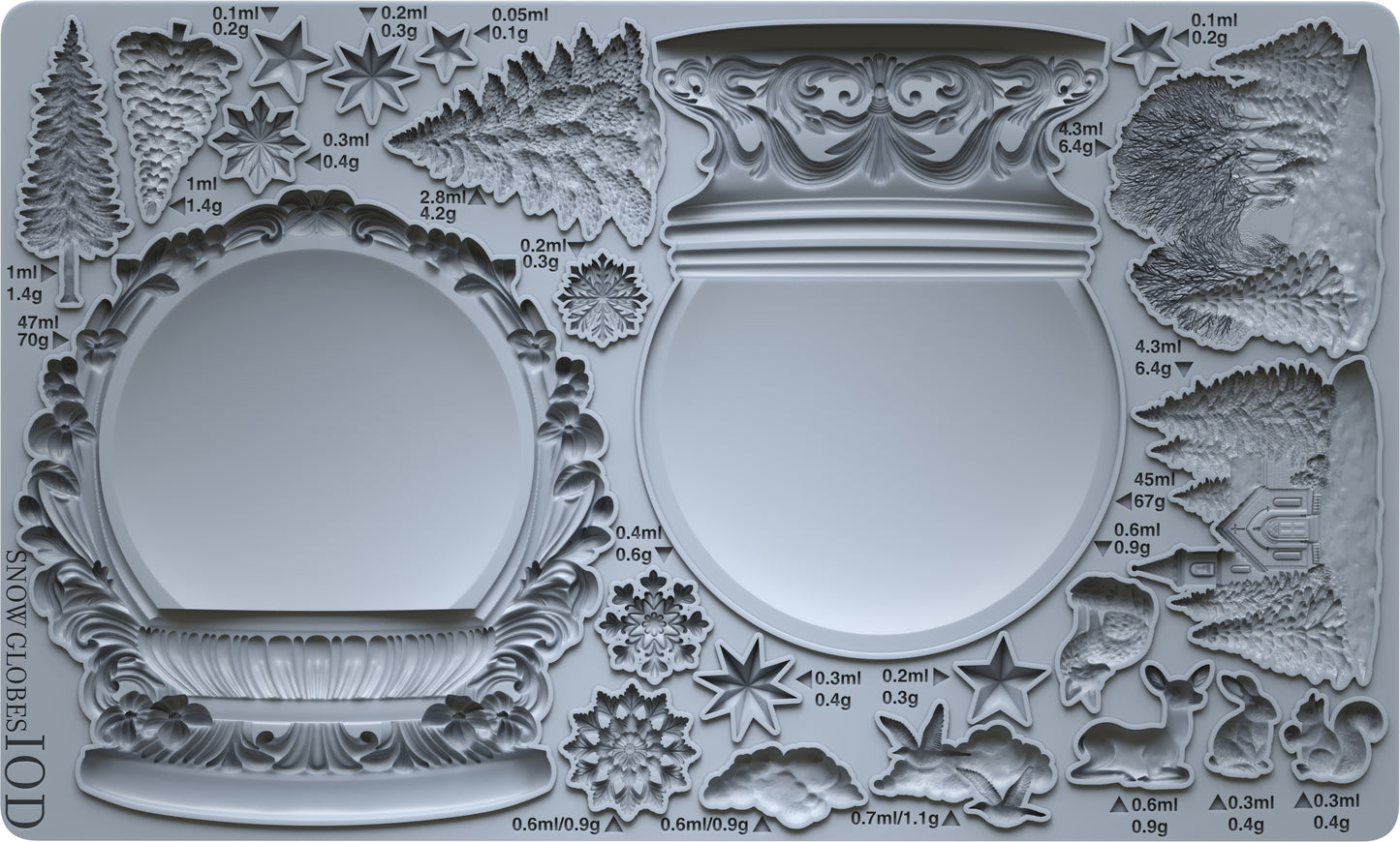 IOD Snow Globes Mould