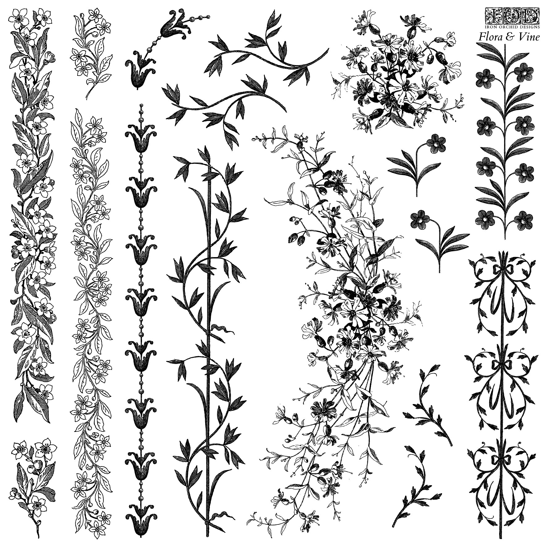IOD Flora & Vine Stamp
