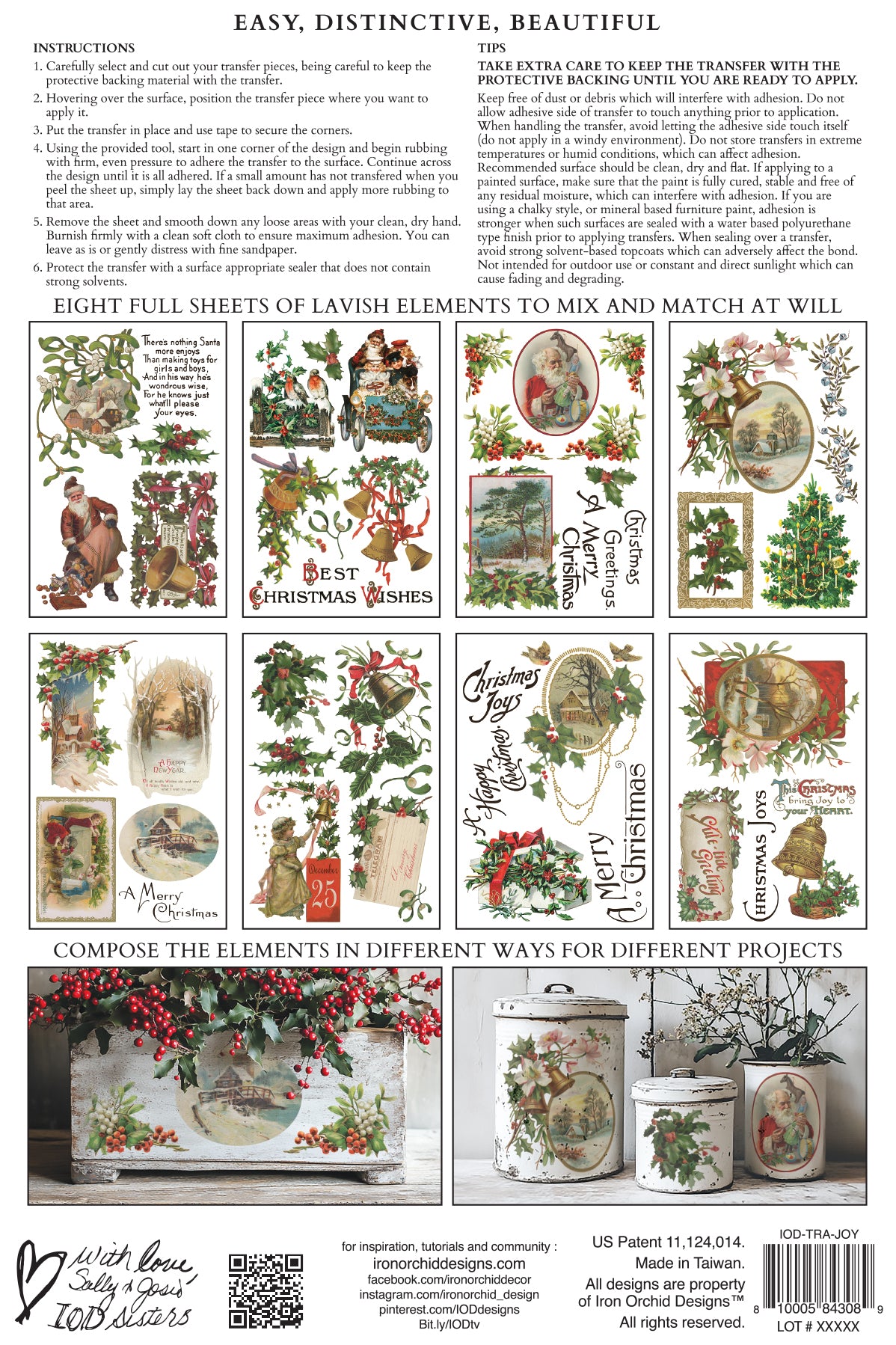 IOD Christmas Joy Transfer