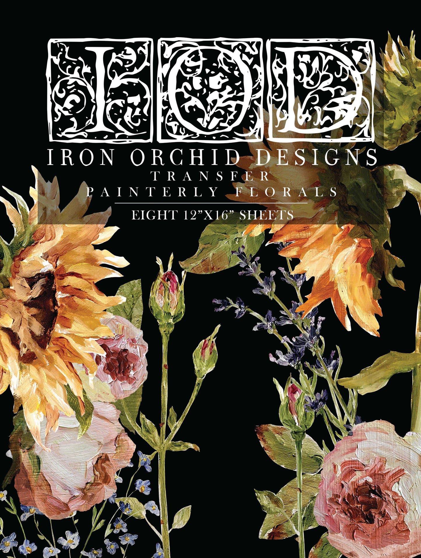 Painterly Florals Transfer