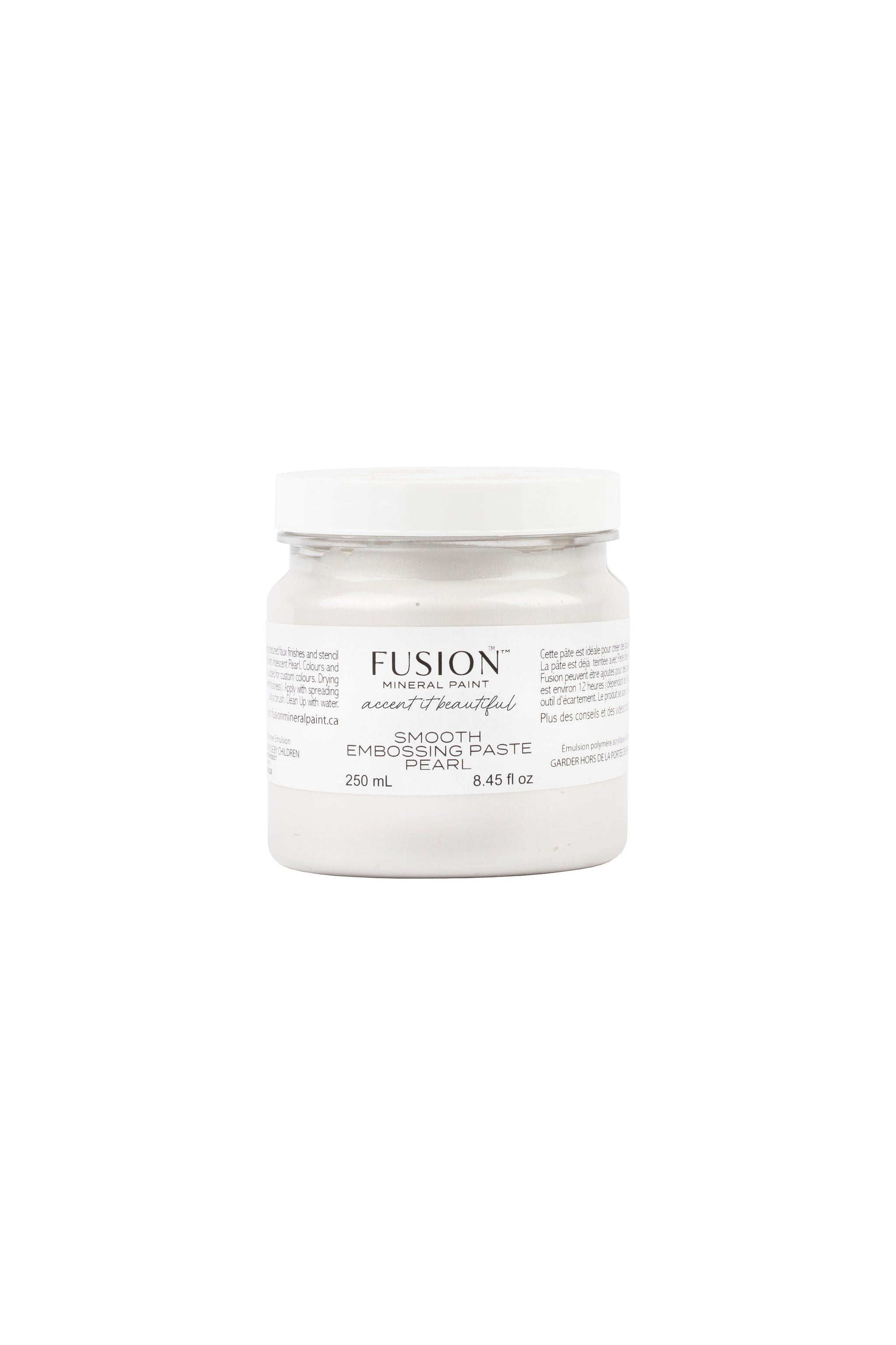 Fusion Smooth Embossing Paste Pearl 250ml - Blue Moon Vintage Mercantile