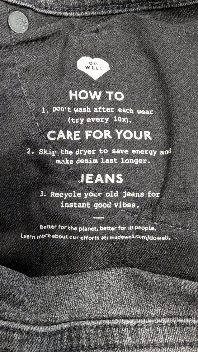 Stope Pipe Jeans with Raw Hem SZ: 29 by Madewell - Blue Moon Vintage Mercantile