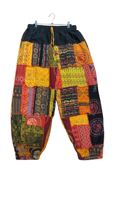 Patchwork Lounge Pants Free Size