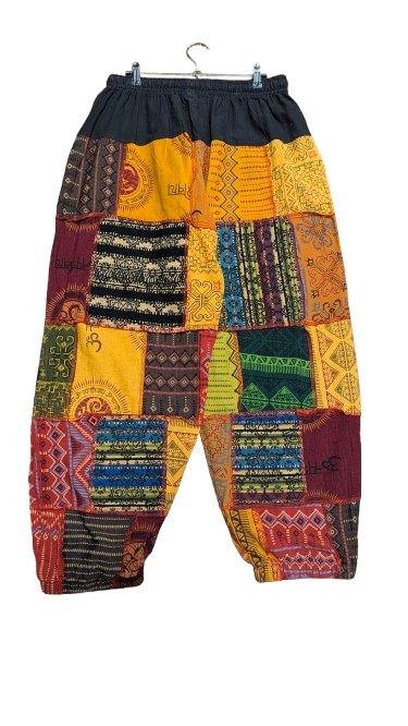 Patchwork Lounge Pants Free Size