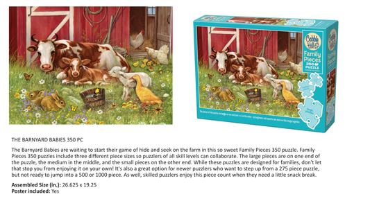 Barnyard Babies 350pc Puzzle by Cobble Hill