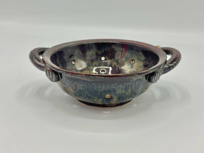Ancient Plum Artisan Colander – Handmade by Adeovart (6")