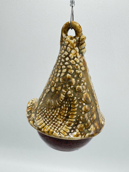 Handmade Ceramic Birdhouse – Mossy Earth Glaze (Weather-Resistant) by Adeovart