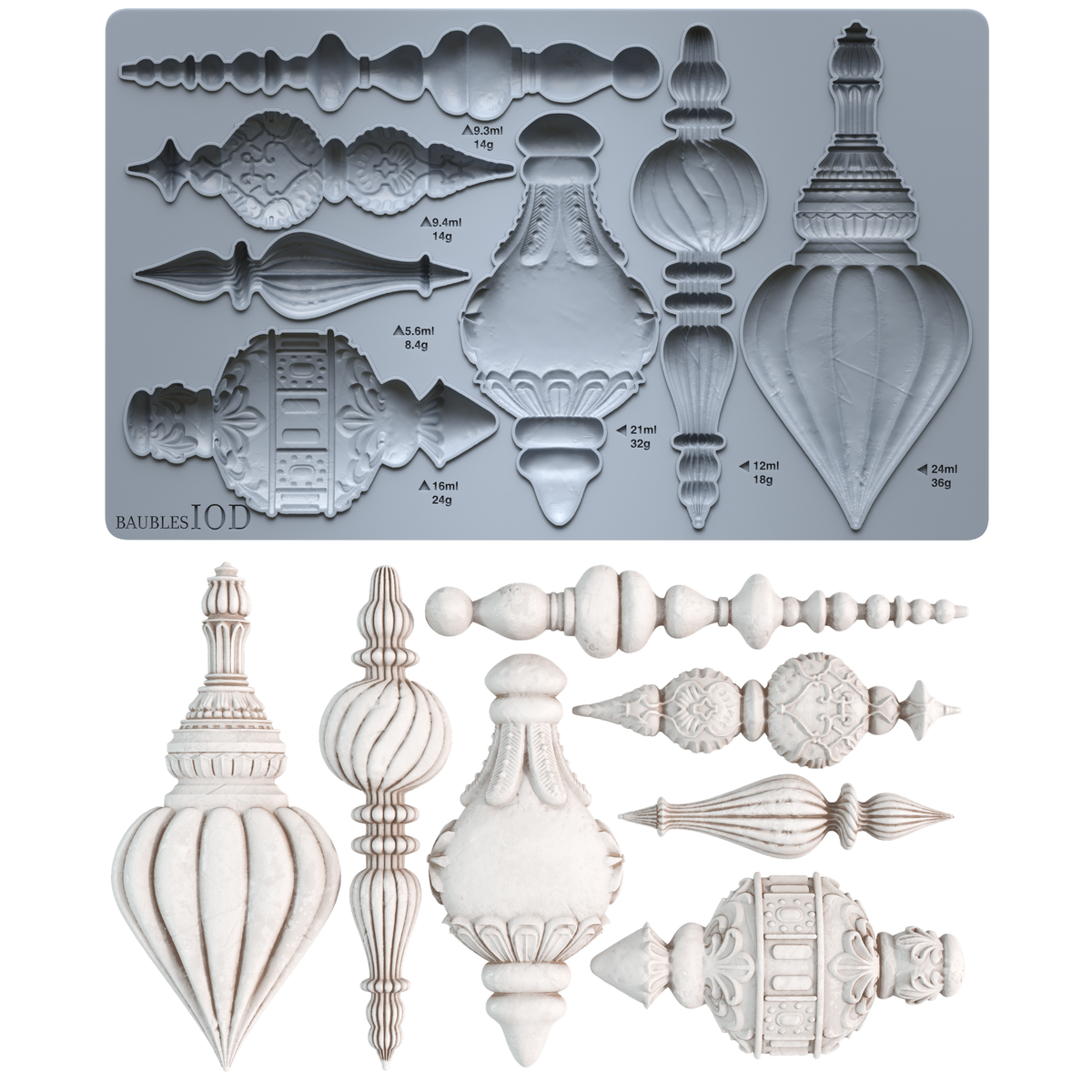 PRE ORDER NOW! AVAILABLE LATE OCTOBER 2026! IOD Baubles Mould 6x10
