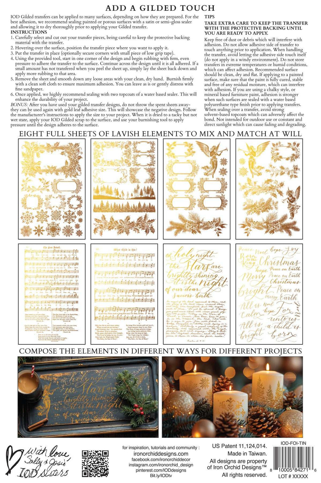 IOD Tinsel Gilded Transfer - Blue Moon Vintage Mercantile