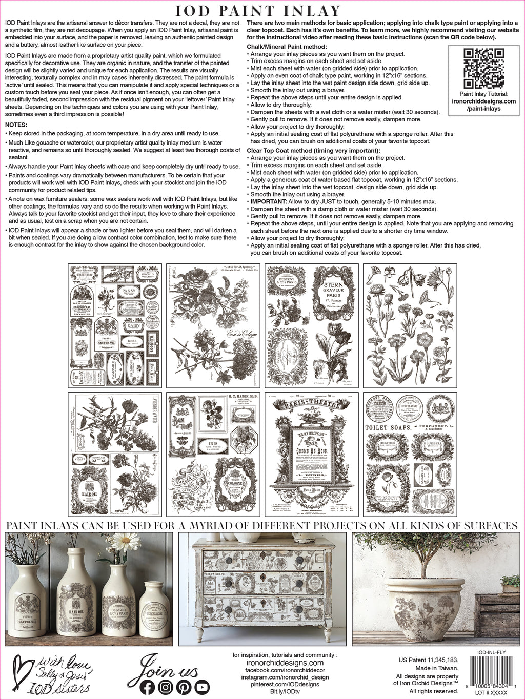 IOD Floriography Paint Inlay