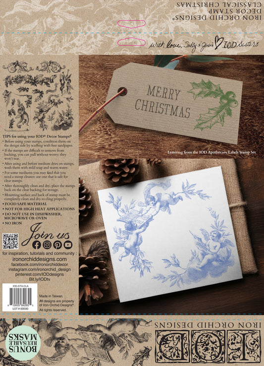 IOD Classical Christmas Stamp - Blue Moon Vintage Mercantile