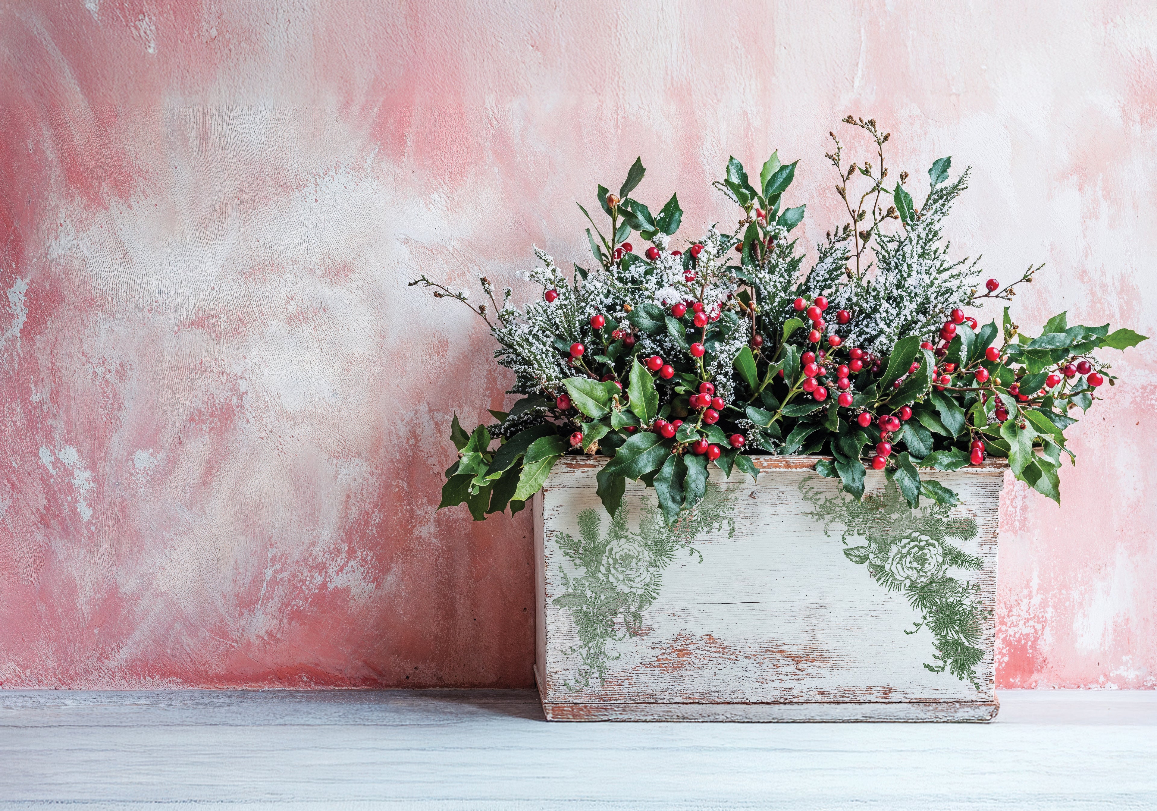 IOD Holly & Pine Stamp