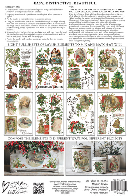 IOD Christmas Joy Transfer