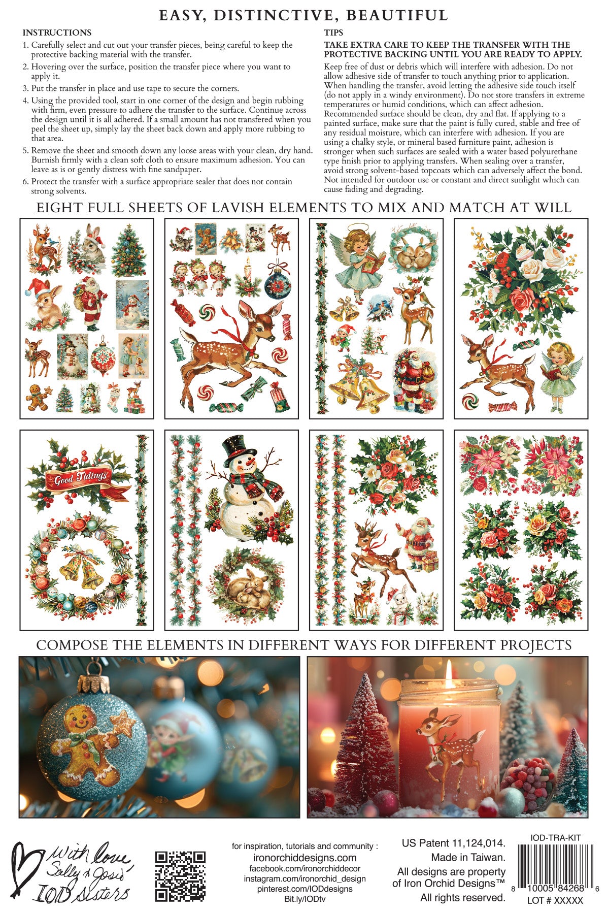 IOD Kitschy Christmas Transfer - Blue Moon Vintage Mercantile