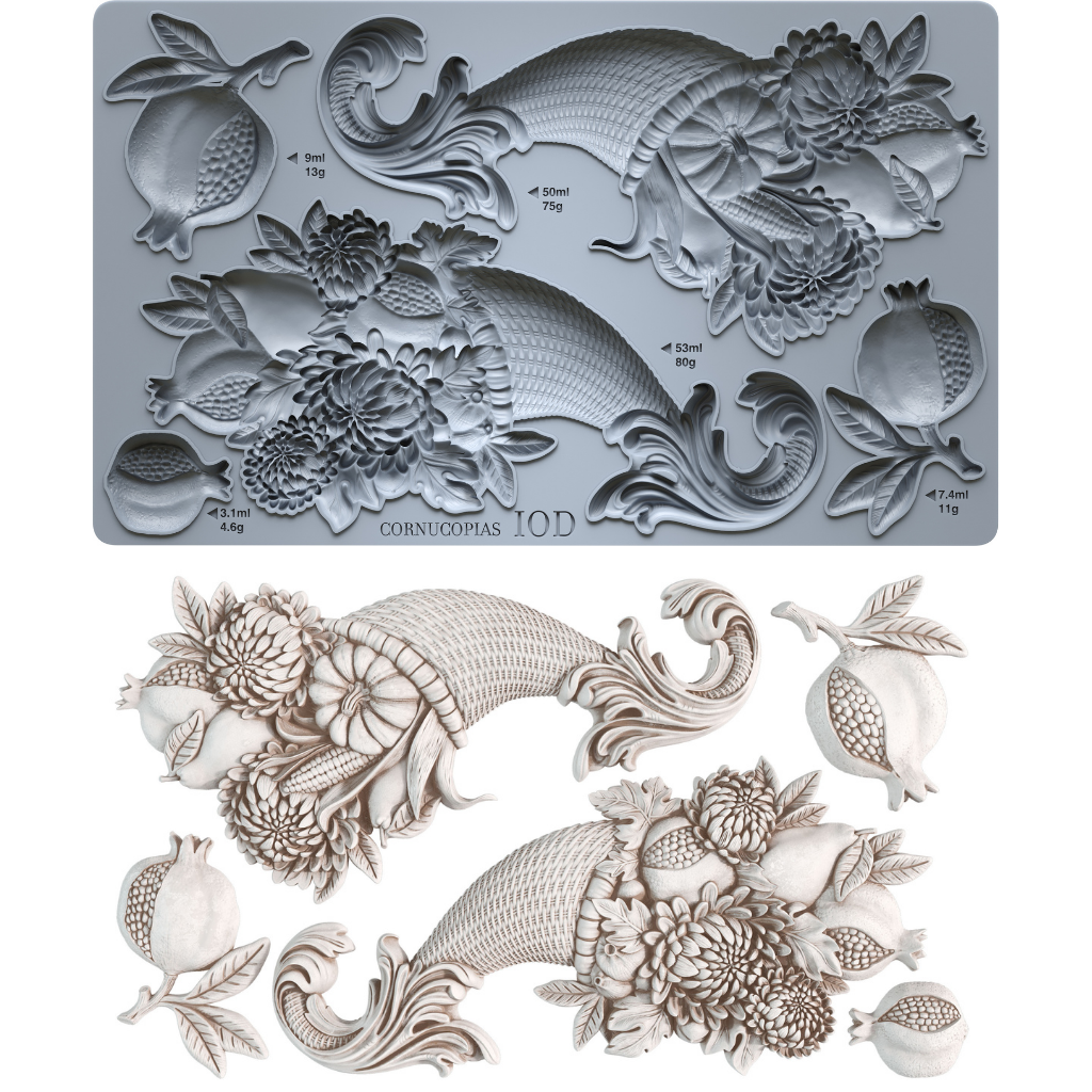 IOD Cornucopias Mould 6x10