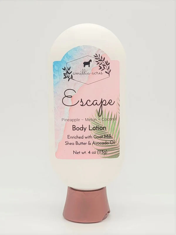 Amillia Acres - Escape Goat Milk Lotion - Blue Moon Vintage Mercantile