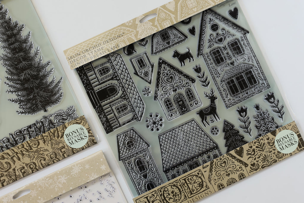 IOD Gingerbread Lane Stamp 12x12
