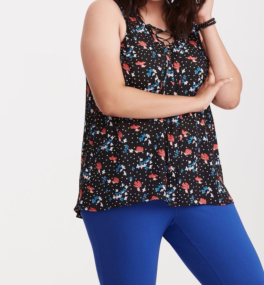 Georgette Top by Torrid SZ 00 - Blue Moon Vintage Mercantile