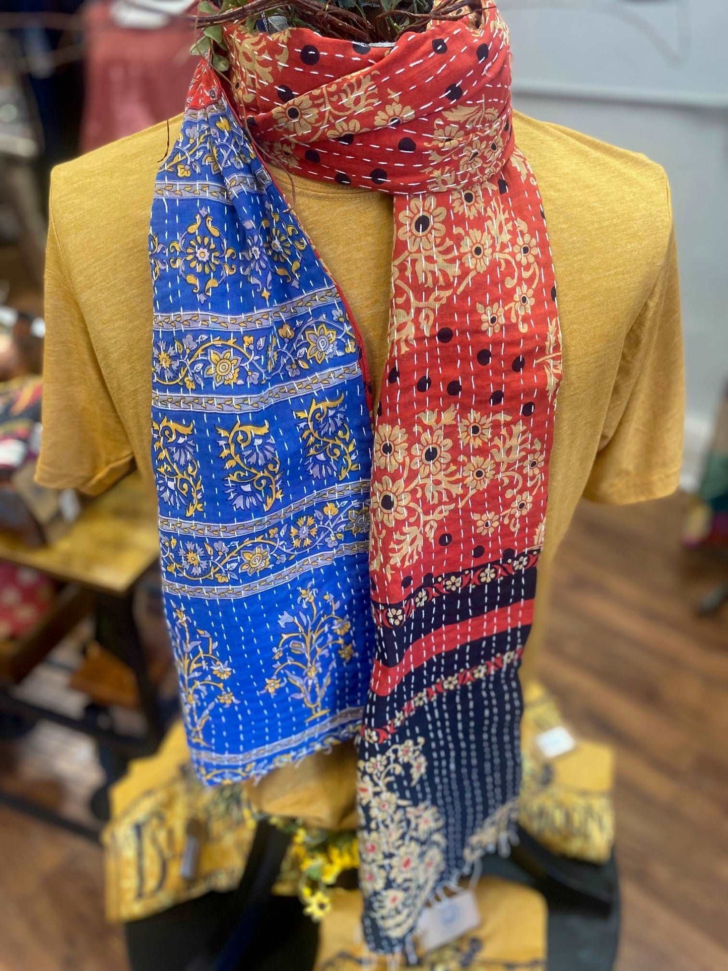 Kantha Bae Scarf - Blue Moon Vintage Mercantile