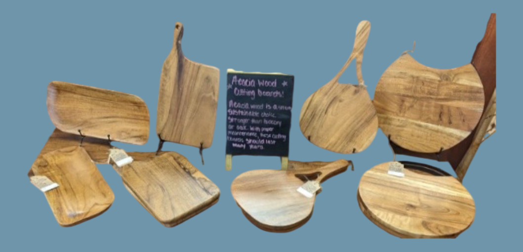 Acacia Wood Cutting/Serving Board with cutout Handle