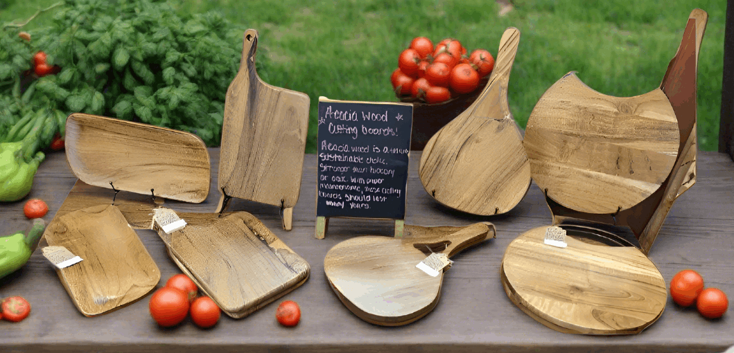 Acacia Wood Chopping Board/Serving Platter - Blue Moon Vintage Mercantile