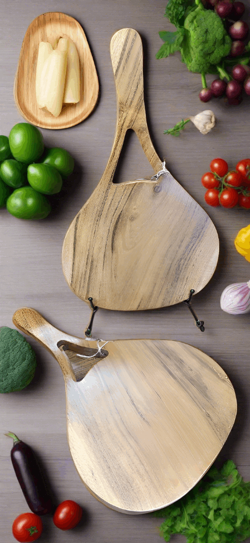 Acacia Wood Cutting/Serving Board with cutout Handle - Blue Moon Vintage Mercantile