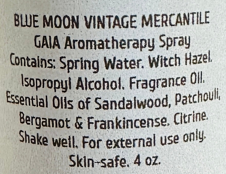 "GAIA" Blue Moon Exclusive Aromatherapy Spray - Blue Moon Vintage Mercantile