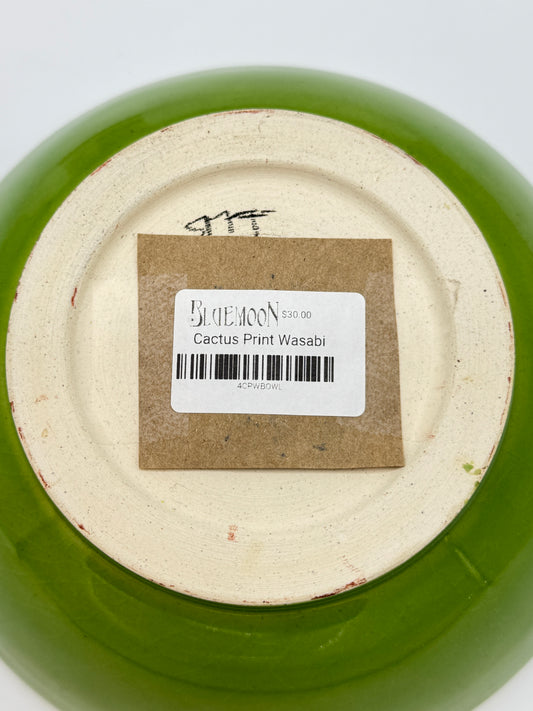 Cactus Print Wasabi Bowl by Adeovart