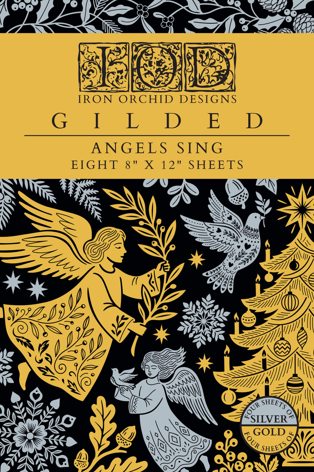 IOD Angels Sing Gilded Transfer 8x12