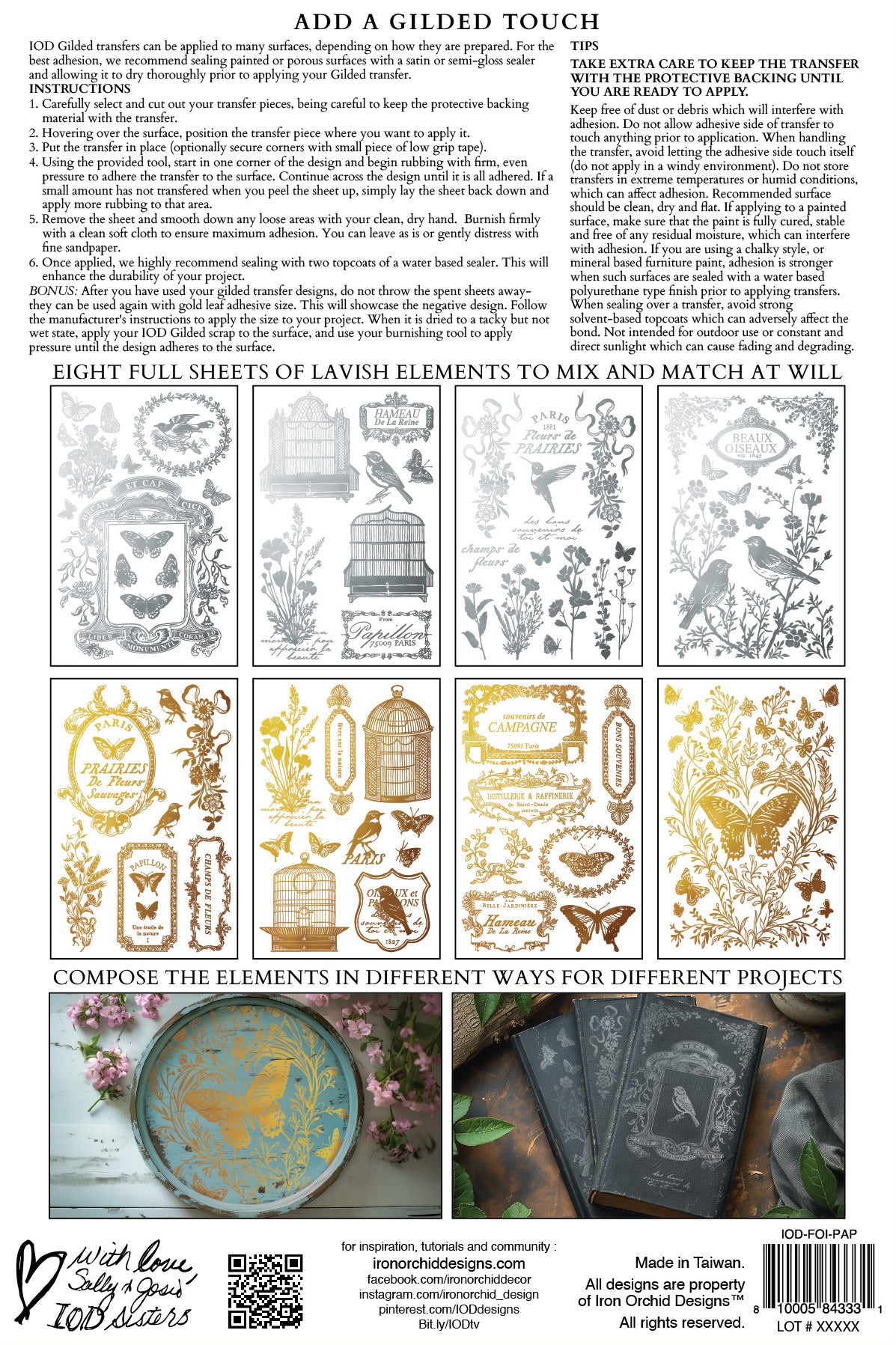 IOD Papillon Foil Transfer 8x12