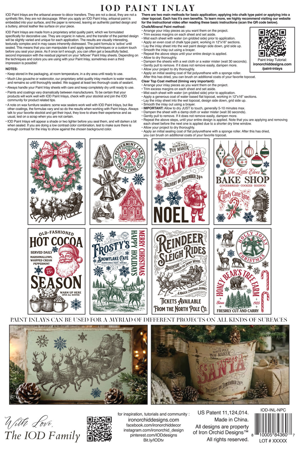 IOD The North Pole Co. Paint Inlay