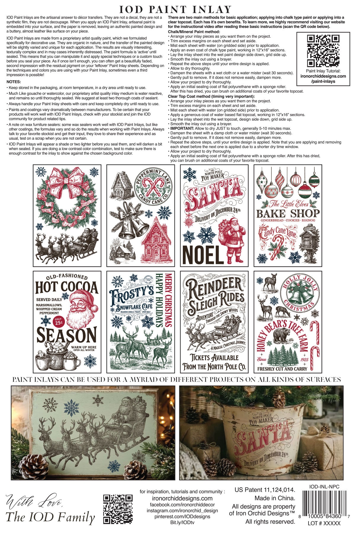 IOD The North Pole Co. Paint Inlay