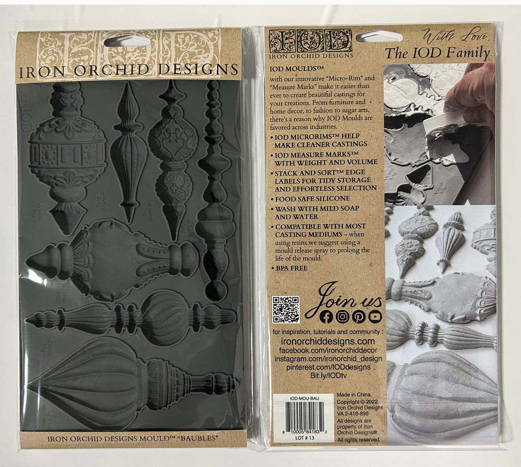 PRE ORDER NOW! AVAILABLE LATE OCTOBER 2026! IOD Baubles Mould 6x10