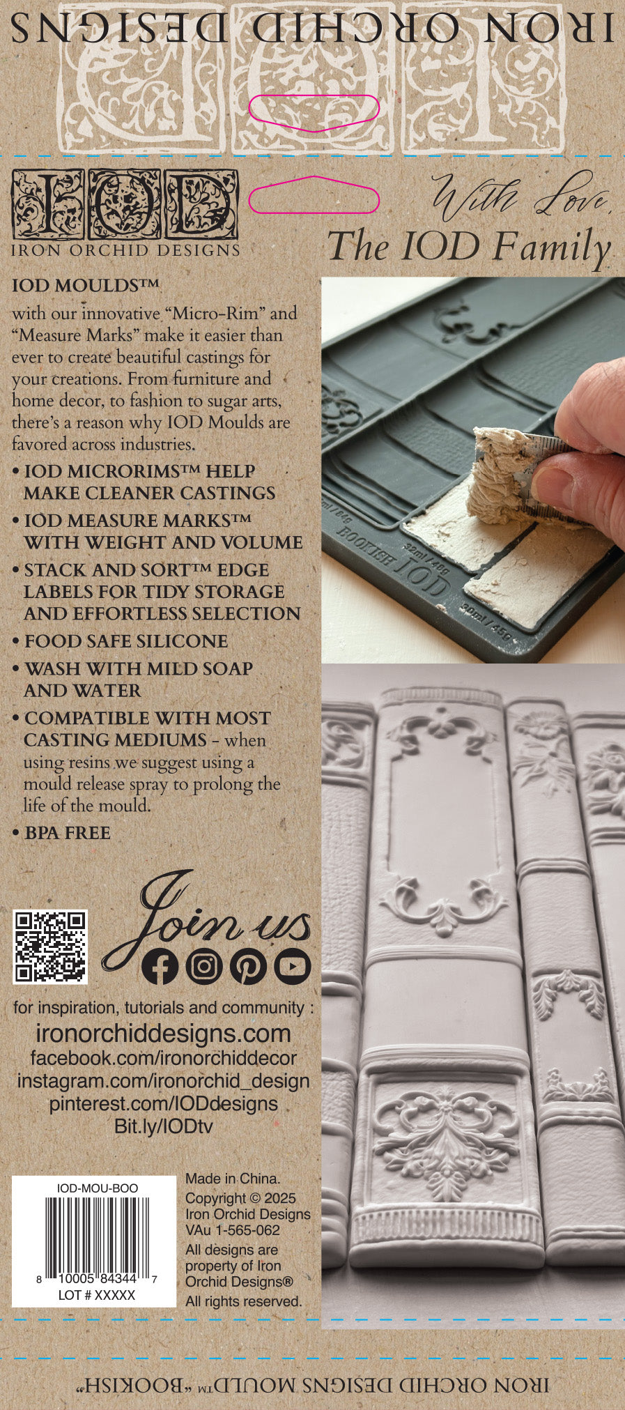 IOD Bookish Mould 6x10