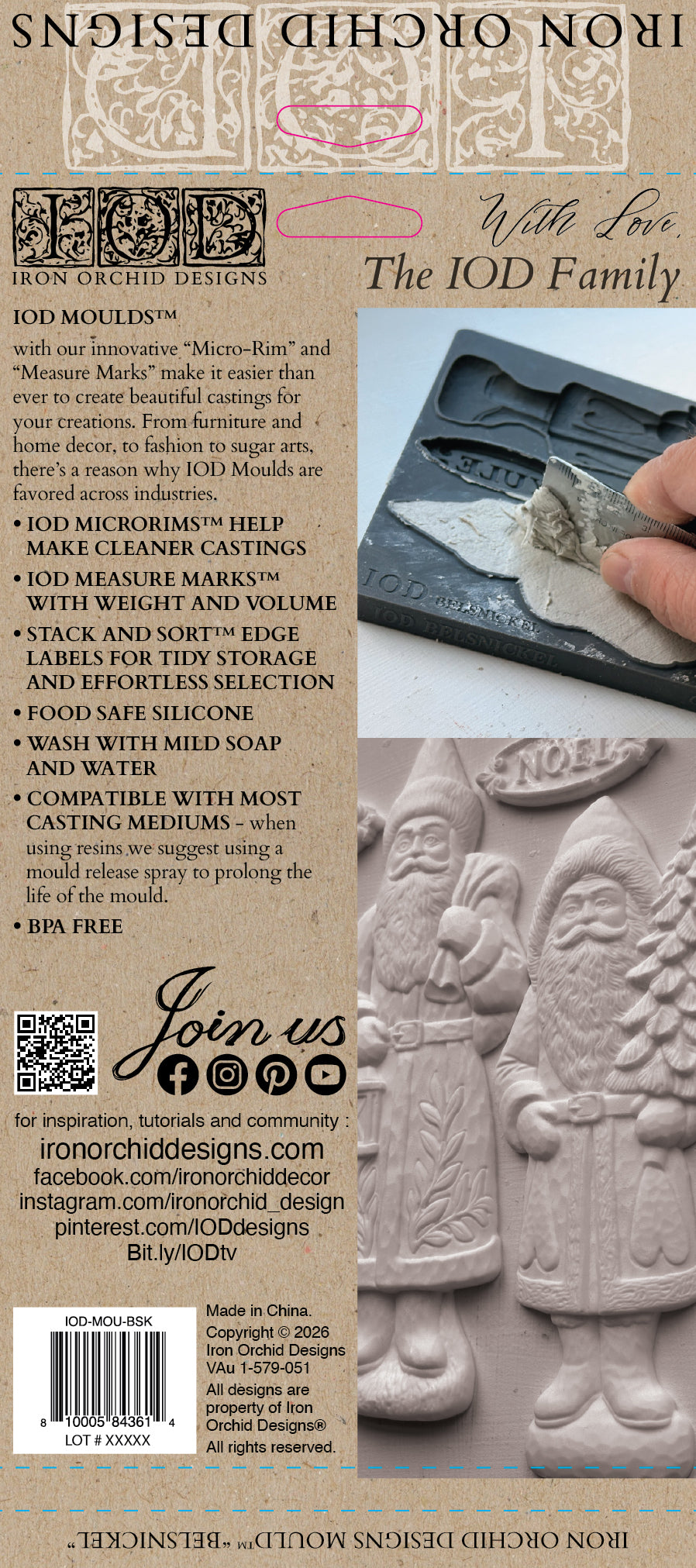 IOD Belsnickel Mould 6x10