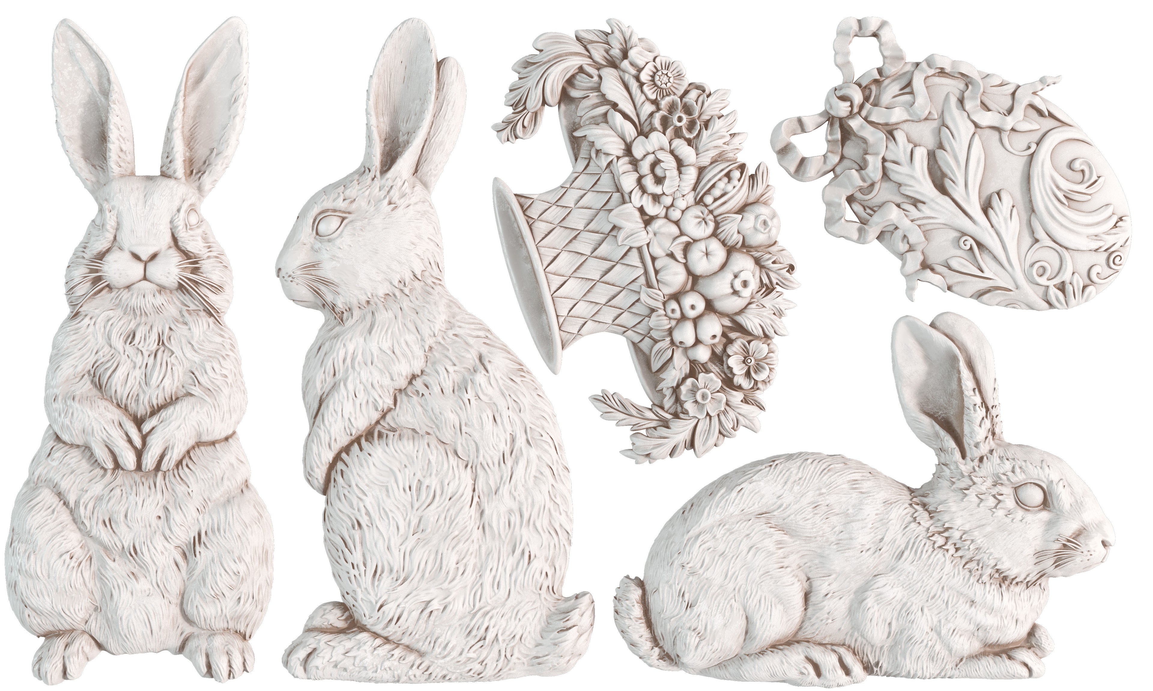 IOD Les Lapins Mould 6x10
