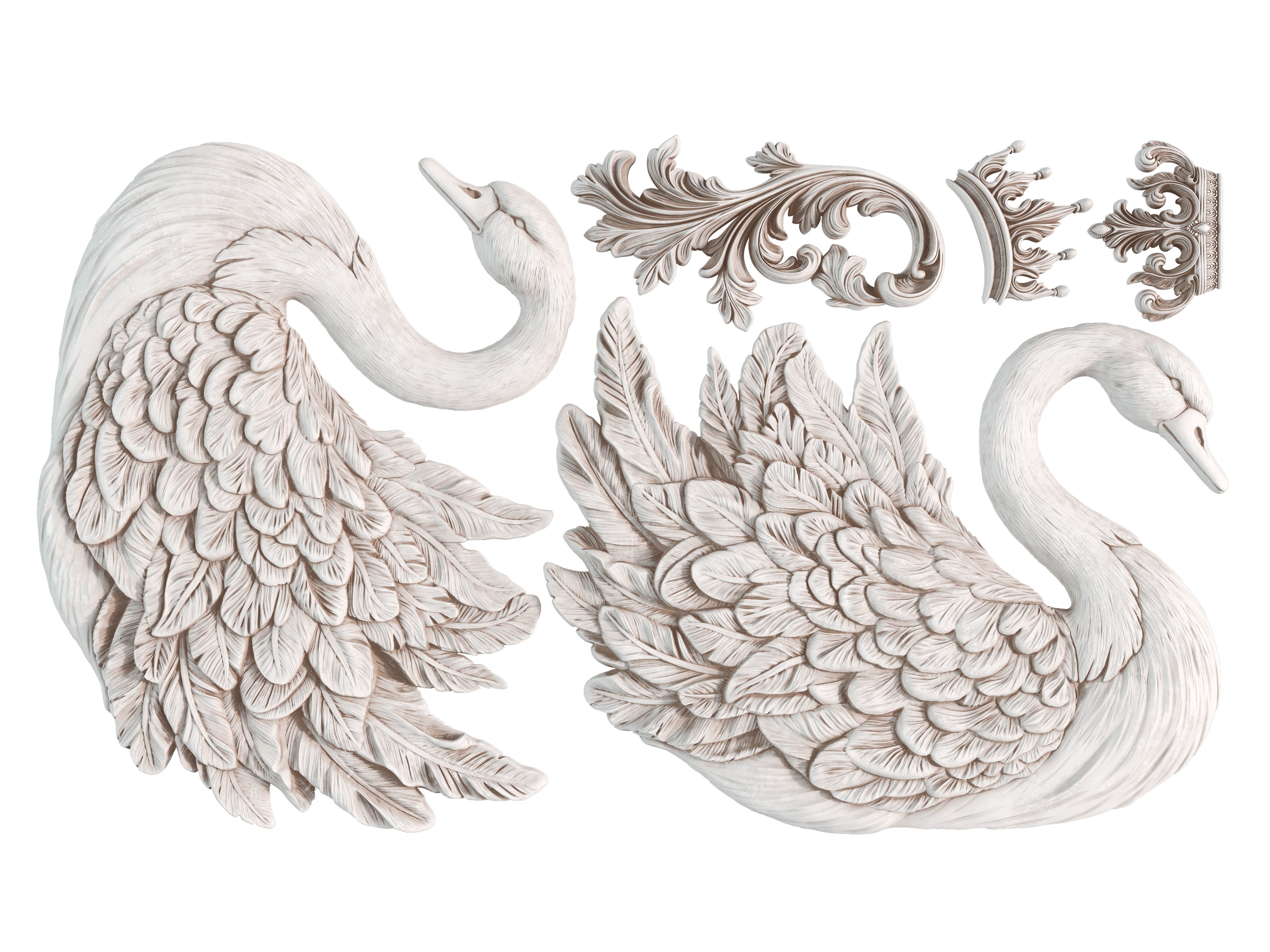 IOD Swans Mould 6x10