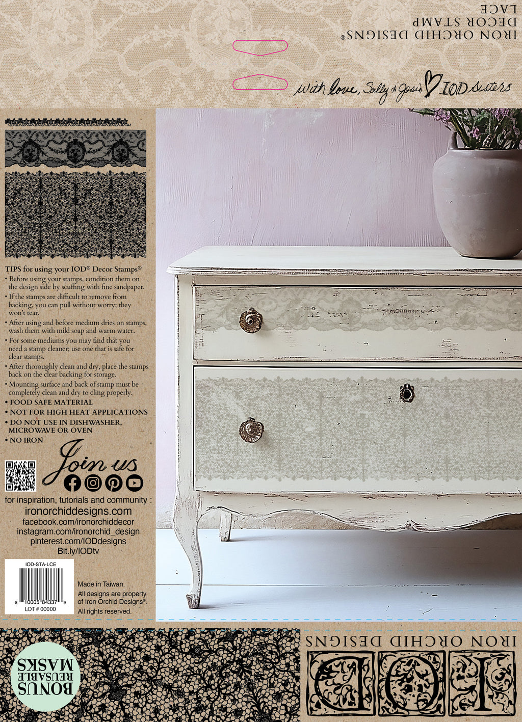 IOD Lace Stamp 12x12