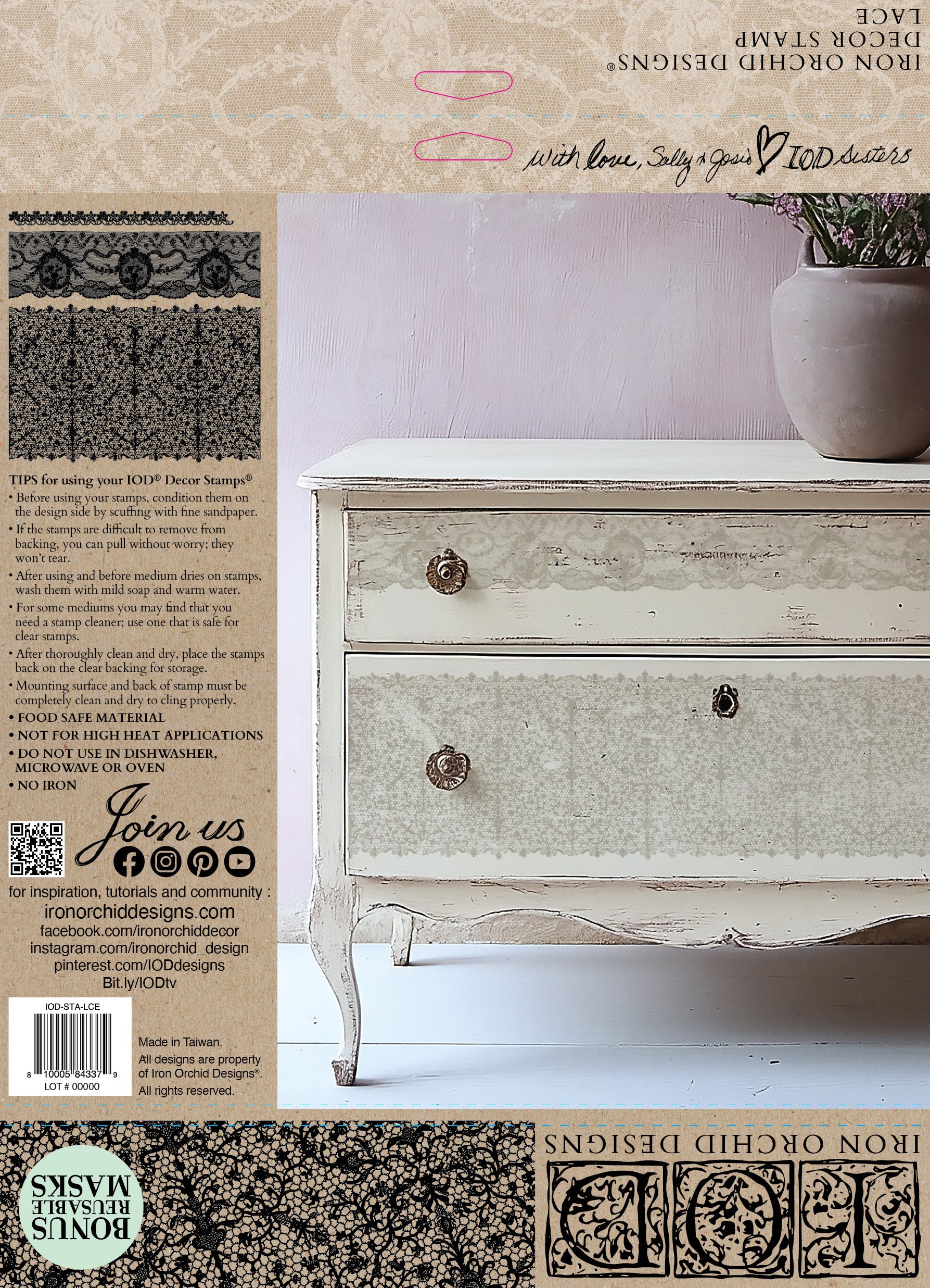 IOD Lace Stamp 12x12