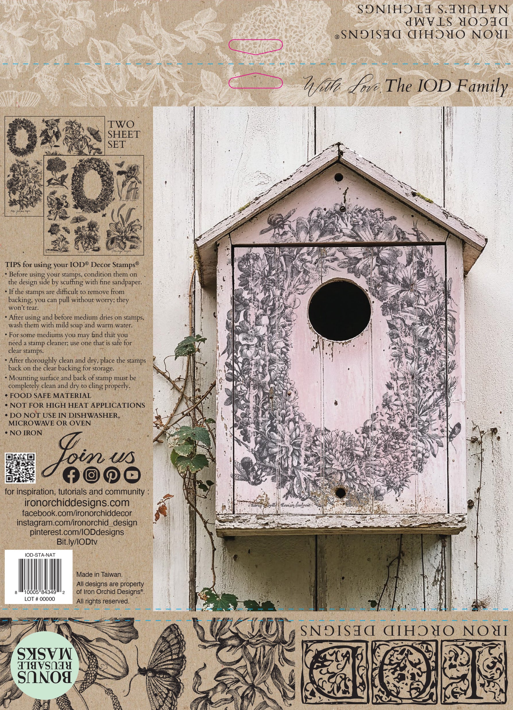 IOD Nature's Etchings 12x12 Stamp
