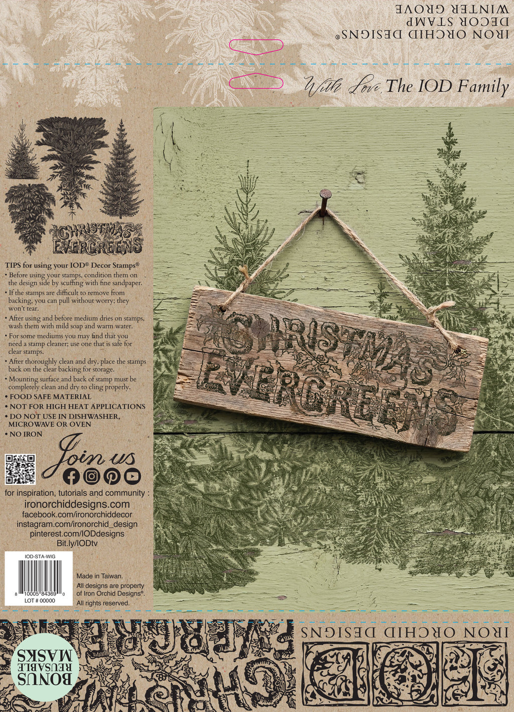 IOD Winter Grove Stamp 12x12
